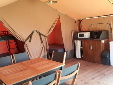 TENTE TOILE ET BOIS 5 personnes - LODGE (SANS SANITAIRES)