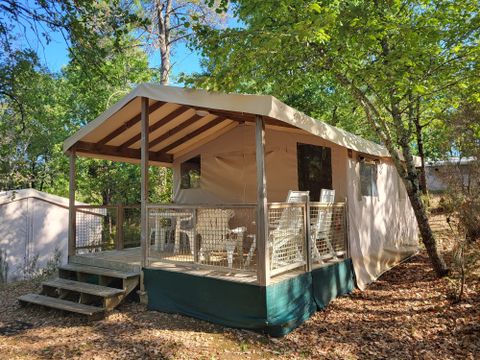 Tente en toile et en bois 4 personnes - SAHARI - sans sanitaires