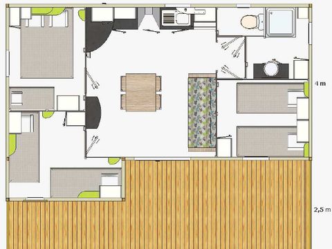 Chalet 6 personnes - CONFORT+ (3 chambres)