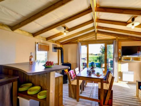 Tente en toile et en bois 4 personnes - LODGE PREMIUM SWEET