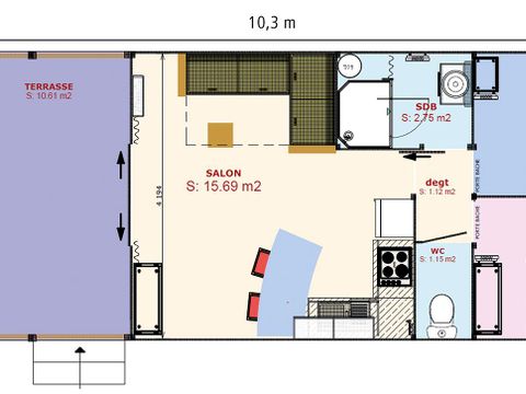 Tente en toile et en bois 4 personnes - LODGE PREMIUM SWEET
