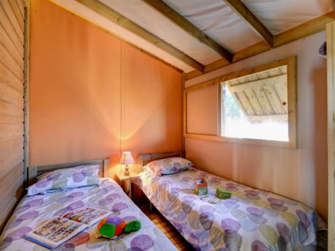 Tente en toile et en bois 4 personnes - LODGE PREMIUM SWEET