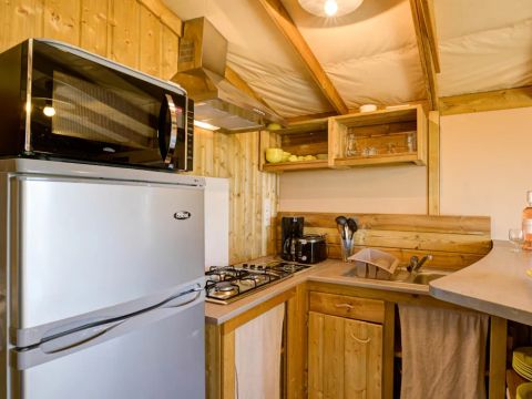 Tente en toile et en bois 4 personnes - LODGE PREMIUM SWEET