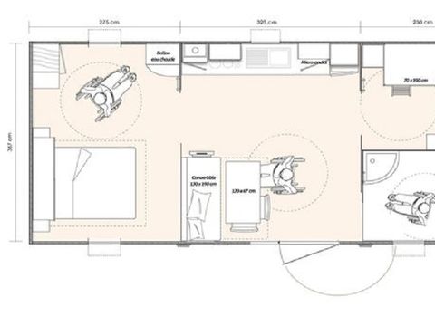 Mobilhome 4 personnes - PMR