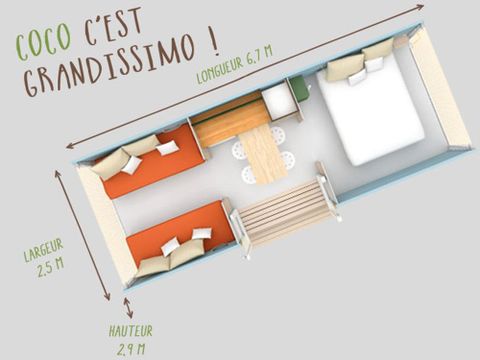 BUNGALOW TOILÉ 4 personnes - COCO SWEET sans sanitaires