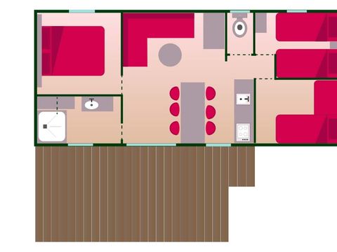 MOBILHOME 6 personnes - Cottage FAMILY