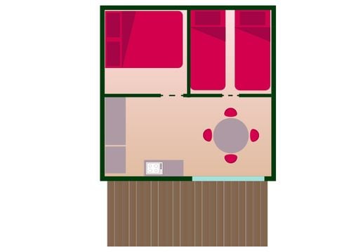 BUNGALOW TOILÉ 4 personnes - BENGALI - sans sanitaires