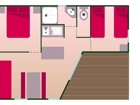 Chalet 4 personnes - BASTIDON (terrasse couverte)