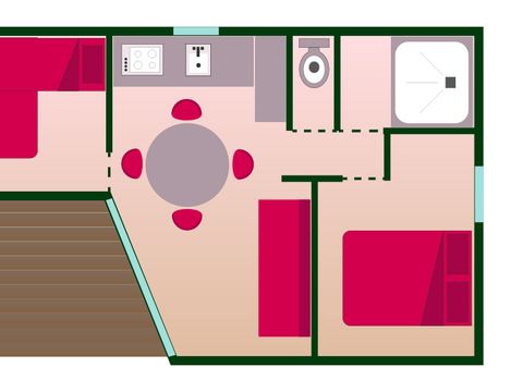 CHALET 4 personnes - PANORAMIC (terrasse couverte, lave vaisselle)
