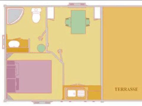 CHALET 2 personnes - CAJOU (sans draps)