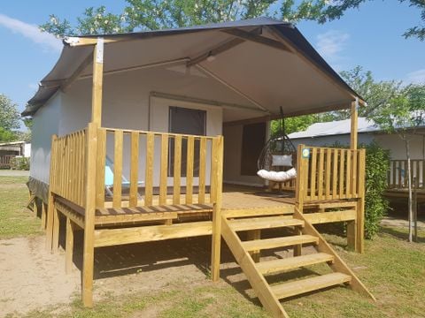 TENTE TOILE ET BOIS 5 personnes - Lodge Confort 25m² 2 chambres + terrasse 12m² 4/5 pers
