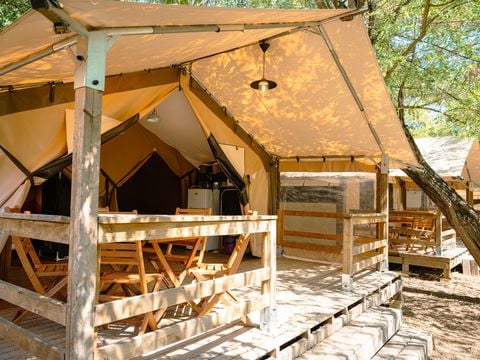 TENTE TOILE ET BOIS 5 personnes - Tente Lodge Victoria 2ch 5pers