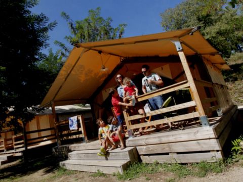 TENTE TOILE ET BOIS 5 personnes - Tente Lodge Victoria 2ch 5pers