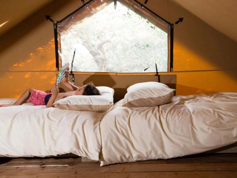 Tente en toile et en bois 5 personnes - Safari Lodge