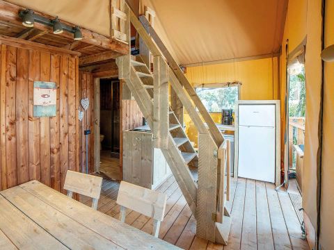 Tente en toile et en bois 5 personnes - Safari Lodge
