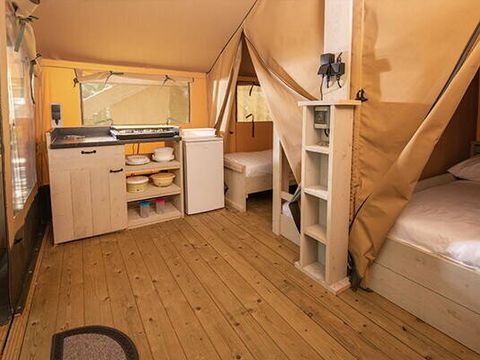 Tente en toile et en bois 5 personnes - Super Lodge | 2 Ch. | 4/5 Pers.