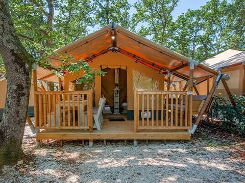 Tente en toile et en bois 5 personnes - Super Lodge | 2 Ch. | 4/5 Pers.