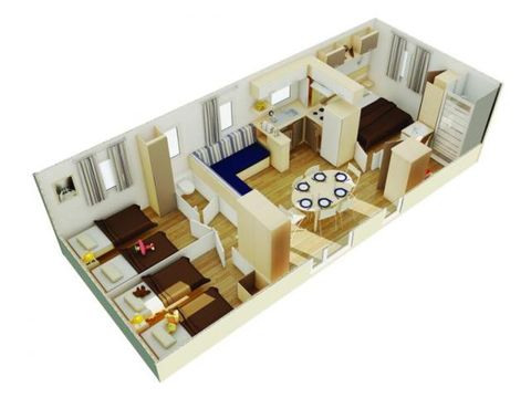 MOBILHOME 6 personnes - MH3 FLORES-3 38 m²