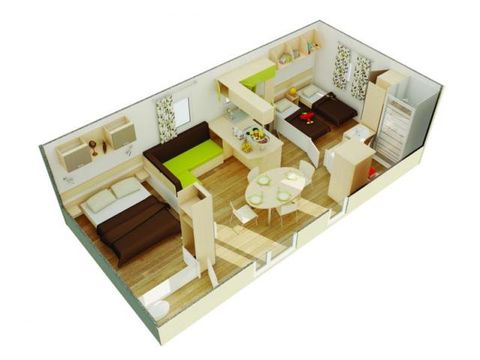 MOBILHOME 6 personnes - MH2 FLORES-2 30 m²