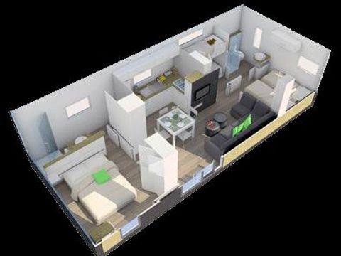 MOBILHOME 6 personnes - MH3 VIP TAOS 40 m²