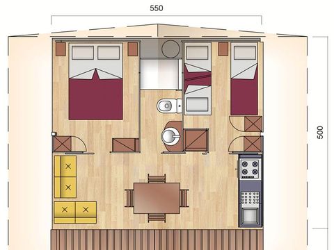 Tente en toile et en bois 5 personnes - TREND LODGE