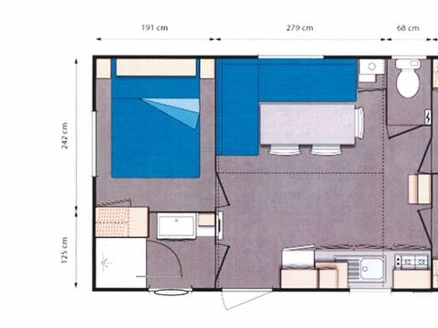 MOBILHOME 6 personnes - (2 personnes incluses - 4 personnes supplémentaires possibles avec supplément, veuillez contacter le camping)