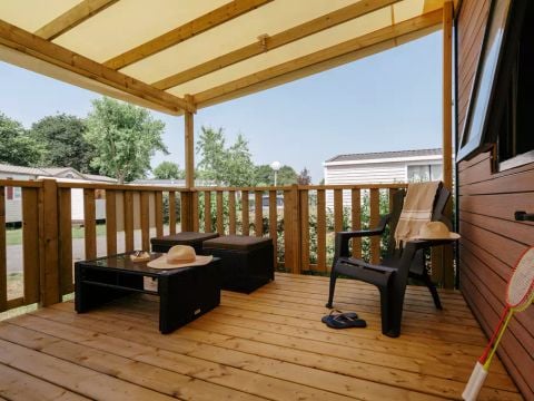 BUNGALOW 6 personnes - Mobil-home | Premium | 3 Ch. | 6 Pers. | Terrasse Couverte | Clim.