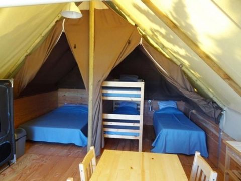 TENTE TOILE ET BOIS 5 personnes - Tente Lodge Sans sanitaire - arrivée le mercredi en haute saison