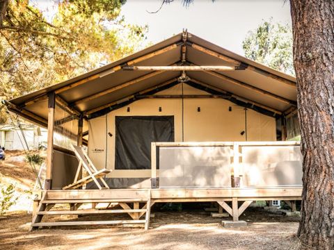 TENTE TOILE ET BOIS 4 personnes - Tente Lodge - Sans sanitaires - arrivée le mercredi en haute saison