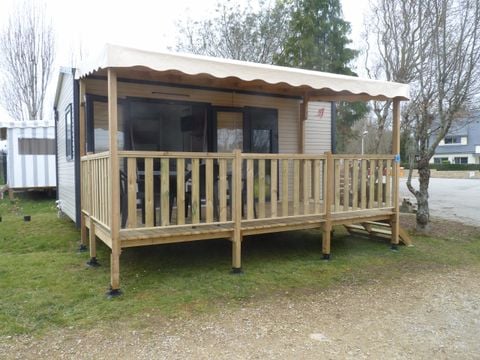 MOBILHOME 2 personnes -  solo 1 chambre Premium 22m2 avec terrasse couverte 10m2 (lit 160 * 200)