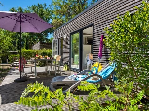 MOBILHOME 6 personnes - Confort 35m² 3 chambres + terrasse + serviettes et draps + TV
