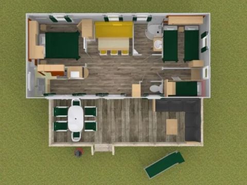 MOBILHOME 7 personnes - Comfort Plus 3 chambres Lounge avec lave-vaisselle