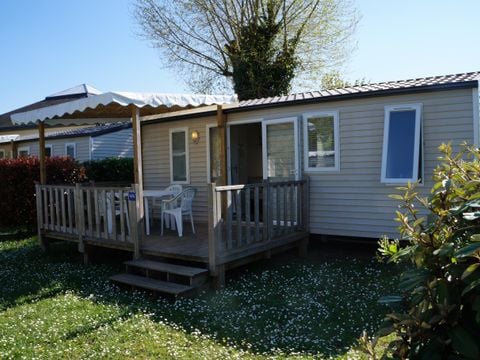 MOBILHOME 4 personnes - Mobil-home Standard 24m² 2 chambres + terrasse couverte 7m² + bord de Loire + TV