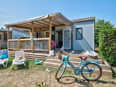 MOBILHOME 4 personnes - NEW//HomeFlower Premium 29m² 2chambres + Clim + Terrasse semi-couverte +TV+LV+ Draps+Serviettes