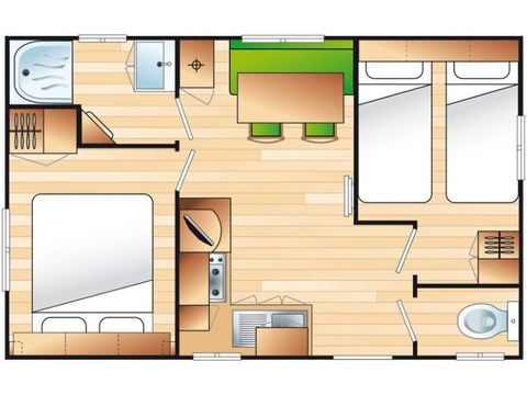 MOBILHOME 4 personnes - COCOON - TV