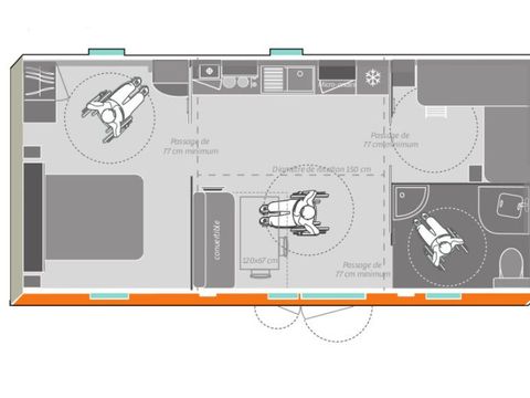MOBILHOME 6 personnes - Evasion 6 personnes 2 chambres PMR 30m²