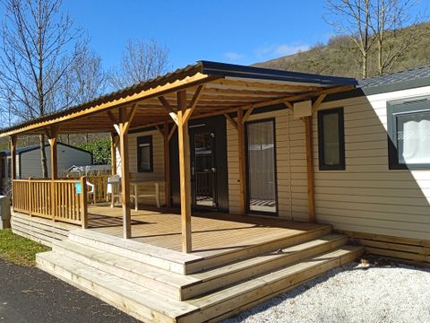 MOBILHOME 6 personnes - Confort 36m² - 3 chambres + Terrasse couverte + Clim réversible + TV