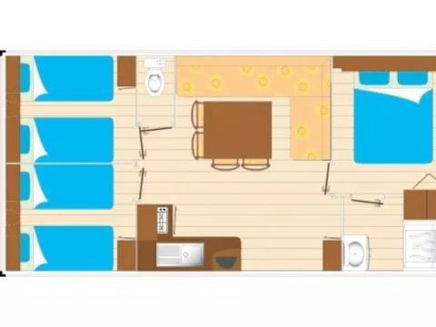 MOBILHOME 6 personnes - Mobil home 4 pièces 6 personnes Climatisé