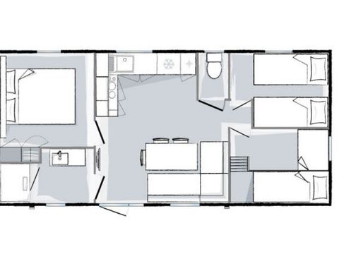 MOBILHOME 6 personnes - Mobil-home Premium 6 personnes 3 chambres 31m²