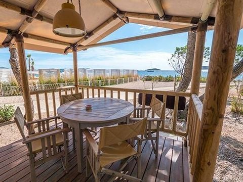 TENTE TOILE ET BOIS 5 personnes - Tente Safari | 2 Ch. | 4/5 Pers. | Clim.