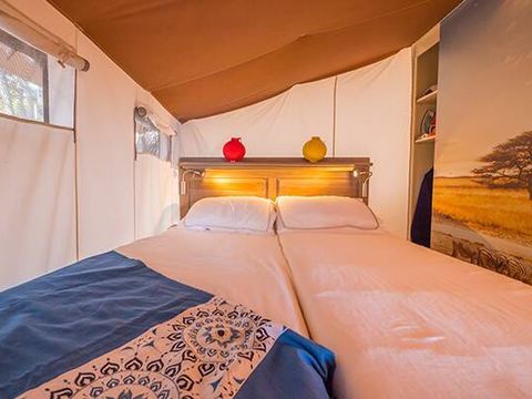 TENTE TOILE ET BOIS 5 personnes - Tente Safari | 2 Ch. | 4/5 Pers. | Clim.