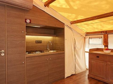 TENTE TOILE ET BOIS 5 personnes - Tente Safari | 2 Ch. | 4/5 Pers. | Clim.