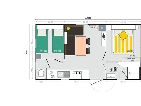 MOBILHOME 4 personnes - PREMIUM - Quartier Réserve