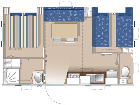 MOBILHOME 4 personnes - O'HARA