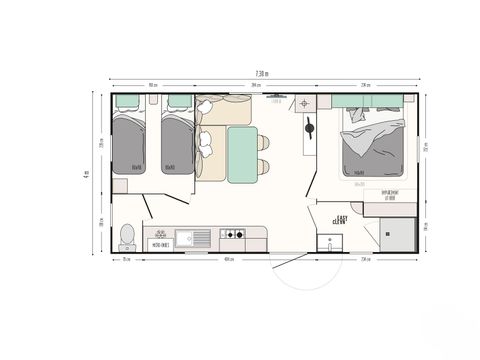 MOBILHOME 6 personnes - FLOWER PREMIUM