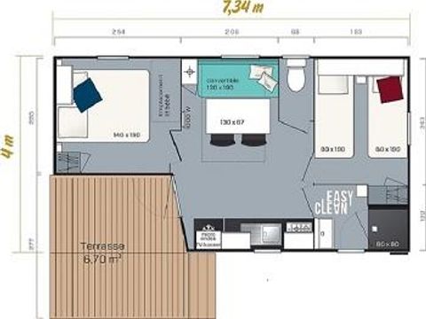 Mobilhome 4 personnes - LOGGIA COMPACT