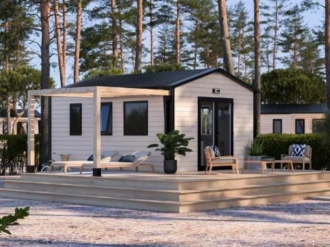 Mobilhome 2 personnes - Cottage 1 chambre 2 personnes climatisé