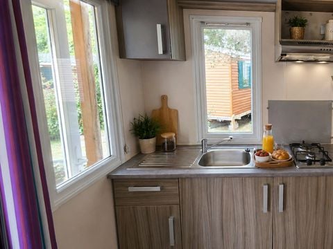 MOBILHOME 2 personnes - Mobile-home Coucourelle Standard 16m² - 1 chambre - terrasse semi-couverte -