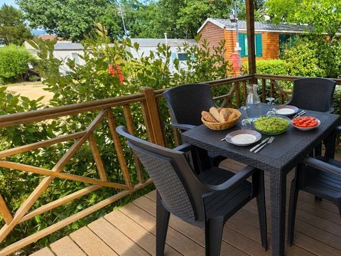 MOBILHOME 2 personnes - Mobile-home Coucourelle Standard 16m² - 1 chambre - terrasse semi-couverte -