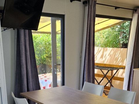 Mobilhome 6 personnes - Mobile-home Riviera Premium 34m² - 3 chambres - terrasse semi-couverte - clim